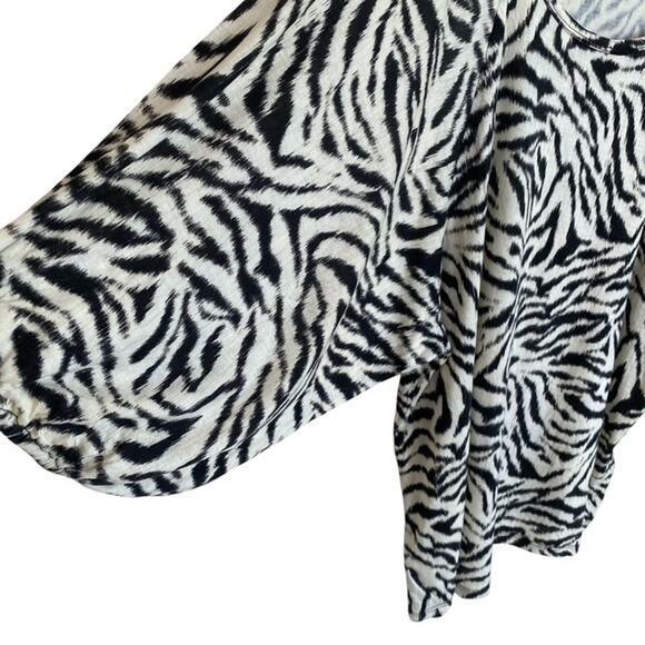Michael Kors Black and White Zebra Print Blouse - XL - Picture 5 of 5